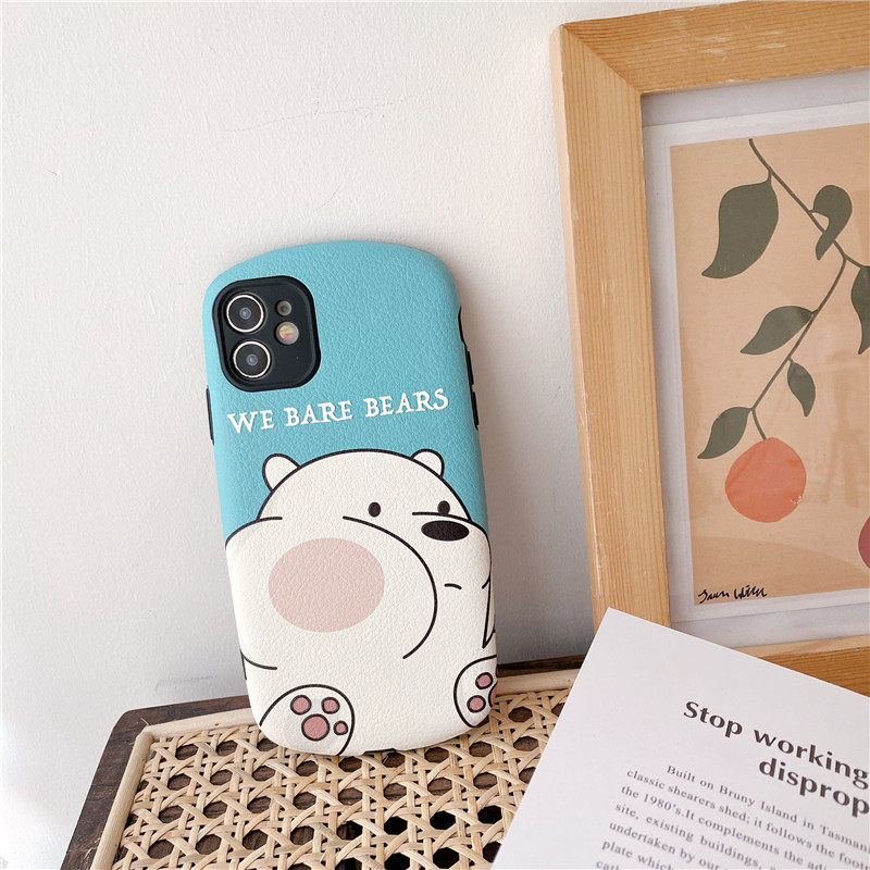 可爱撞脸小熊苹果12手机壳X趣味iphone12皮质小羊纹8网红11ProMax/12mini冬季11新款xsmaxr椭圆xs适用8plus套,3C数码配件,手机保护套/壳,淘宝优惠券,粉丝福利购,淘宝优惠卷