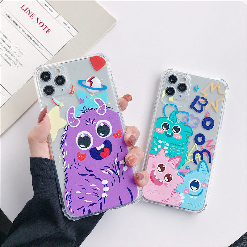 可爱卡通小怪兽苹果11promax手机壳透明紫iPhoneXsMax软壳7/8p/Xr,3C数码配件,手机保护套/壳,淘宝优惠券,粉丝福利购,淘宝优惠卷