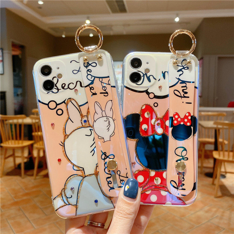 卡通潮牌适当于华为nova7se手机壳荣耀9xpro女款nova3i保护套nova4e/5i/6se/7硅胶防摔个性创意全包腕带支架