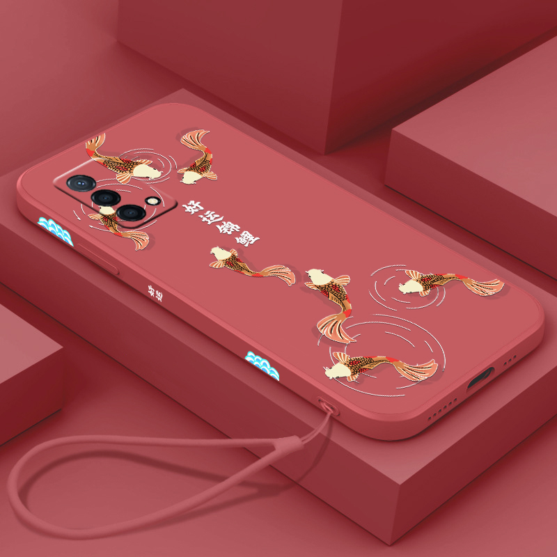 好运锦鲤新年款手机壳磨砂保护套