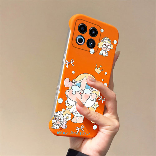 送挂环可爱哭娃适用魅族22手机壳Meizu21note无边框20pro散热魅族18新款18pro半包魅族18x超薄硬防摔保护套女