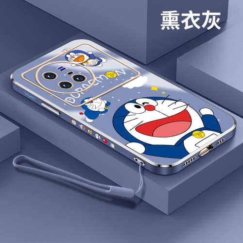x80手机壳蓝胖子卡通少女