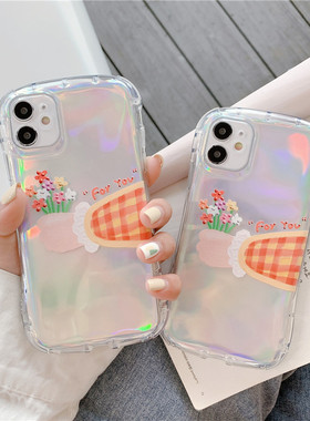 小蛮腰镭射棒花华为p20/p30/p40pro手机壳nova3/4/5/6se/nova7硅胶荣耀20/8x/9x/30pro软壳mate20/ate30创意