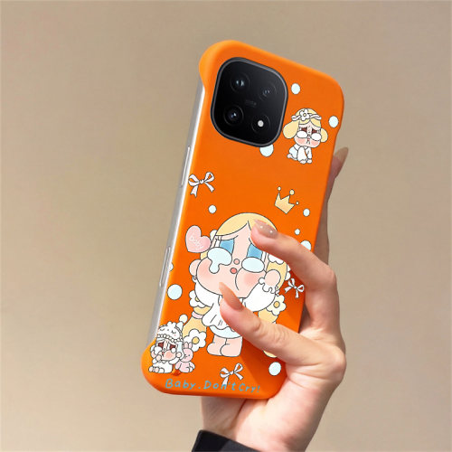 送挂环可爱哭娃适用vivoiqoo15手机壳爱酷13pro无边框iqoo12散热neo8pro新款z9半包z7i超薄z7x硬z8防摔y35m+