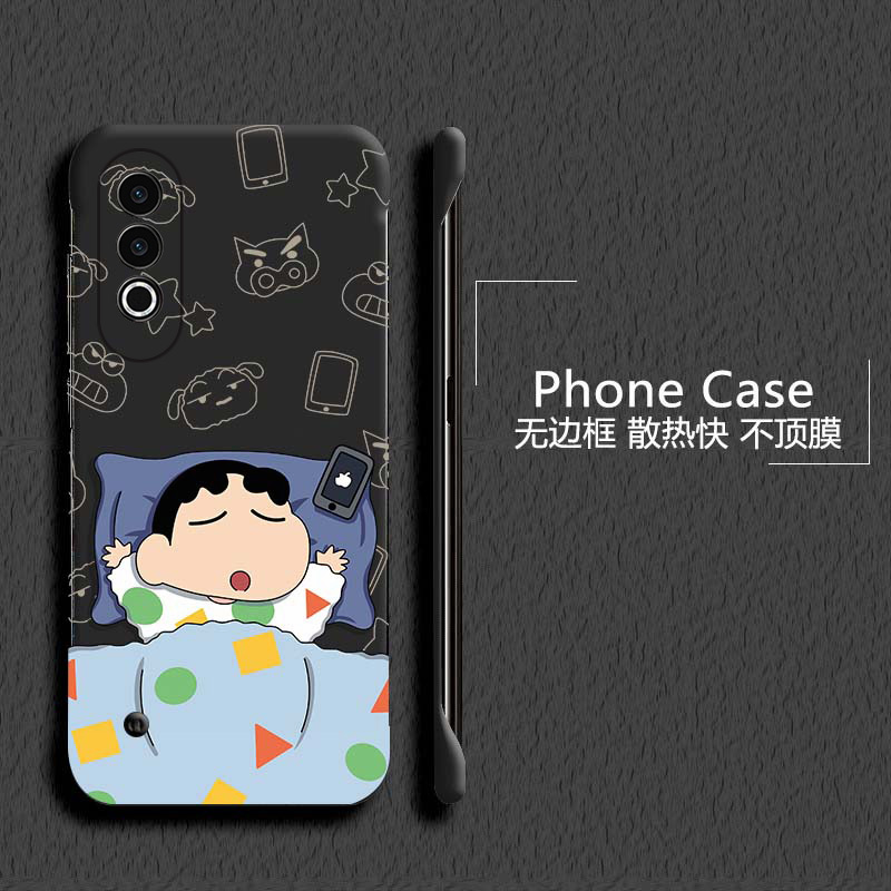 蜡笔小新适用oppok12手机壳a97无边框k12s散热新款a95半包a5超薄5g硬a58防摔a58x新品a1pro男a96女a5pro套