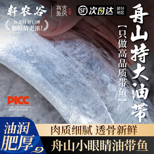 舟山带鱼小眼油带鱼新鲜冷冻鲜活雷达网刀鱼海鲜礼盒春节大带鱼