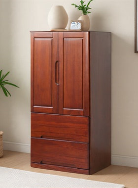 实木斗柜收纳柜简约带门储物柜经济型立柜客厅靠墙边柜卧室五斗橱