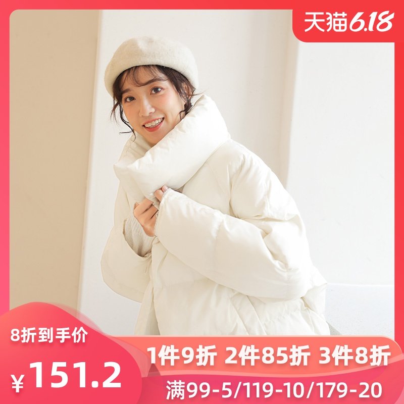 仙蓓丽冬季短款棉衣女学生韩版宽松蓬蓬面包服港风东大门羽绒棉服