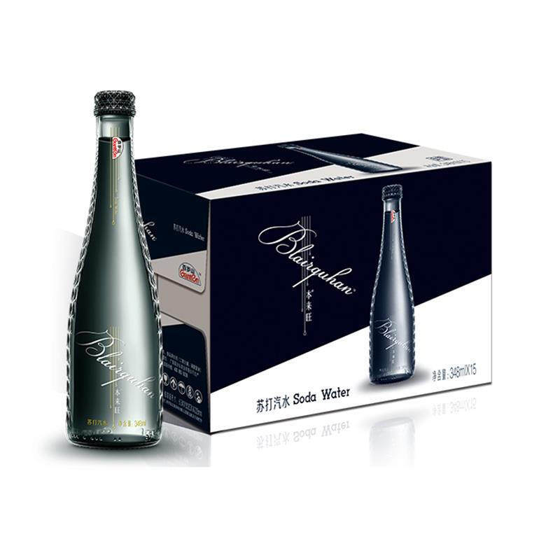 百岁山本来旺 饮用苏打水 玻璃装 348ml*15瓶 整箱装 礼盒