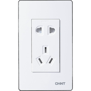 正泰120型开关插座墙壁开关家用5孔插座面板usb模块十孔开关面板