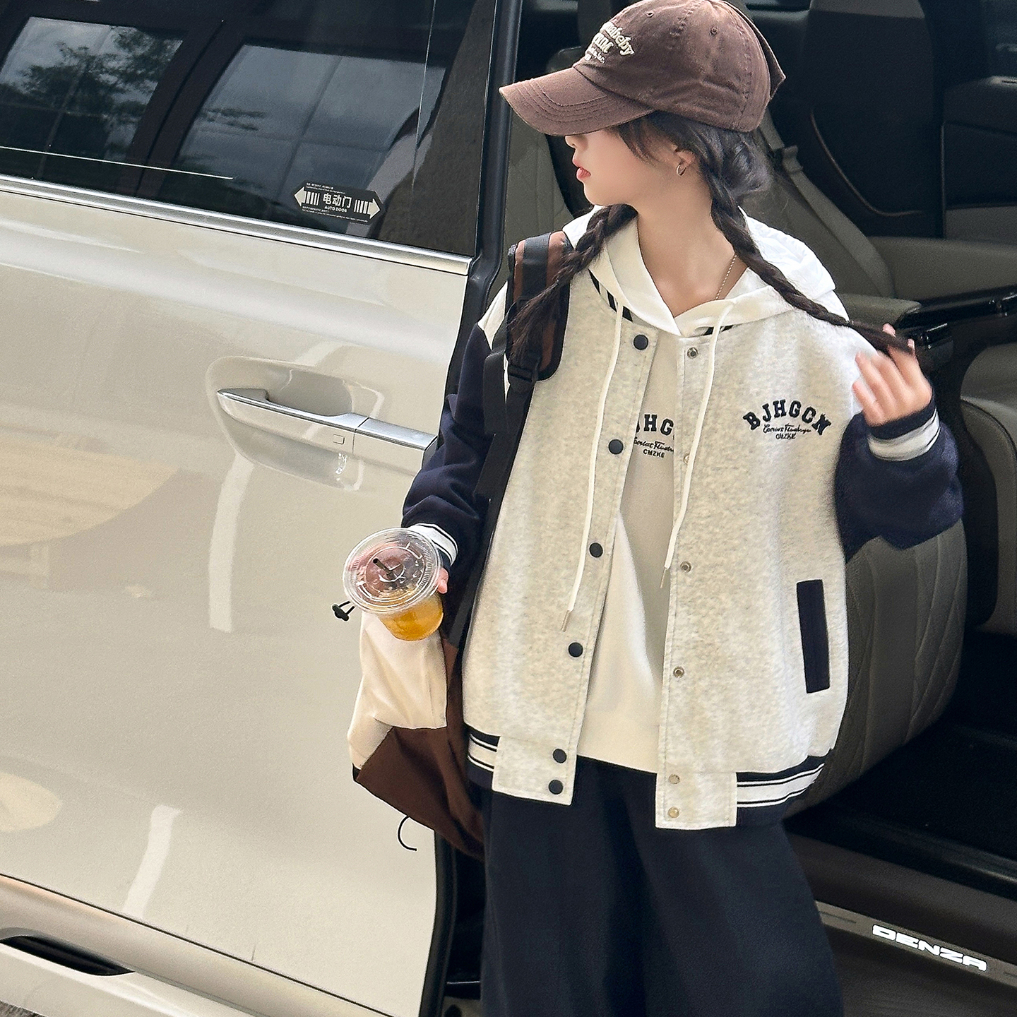女孩韩系撞色棒球服春秋百搭夹克