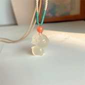 {生肖羊}天然白玉髓属相羊玉佩立体生肖挂坠男女款 本命年挂件