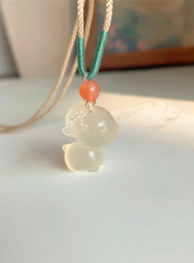 天然白玉髓生肖羊本命年挂坠