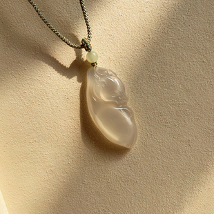 { 螭吻 }天然冰种玉髓龙型玉佩 龙生九子之一龙宝宝吊坠毛衣链