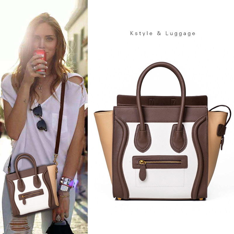 Kstyle genuine leather Wings package Hit color Smiley pack 2021 new pattern Bag fashion Versatile portable Inclined shoulder bagin the Leather/Lady bags/Men's bag, Ms. bags  category - from Buy2taobao.com to provide professional Taobao agent buy service