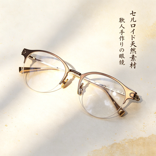 纯钛超轻复古半框防蓝光眼镜架
