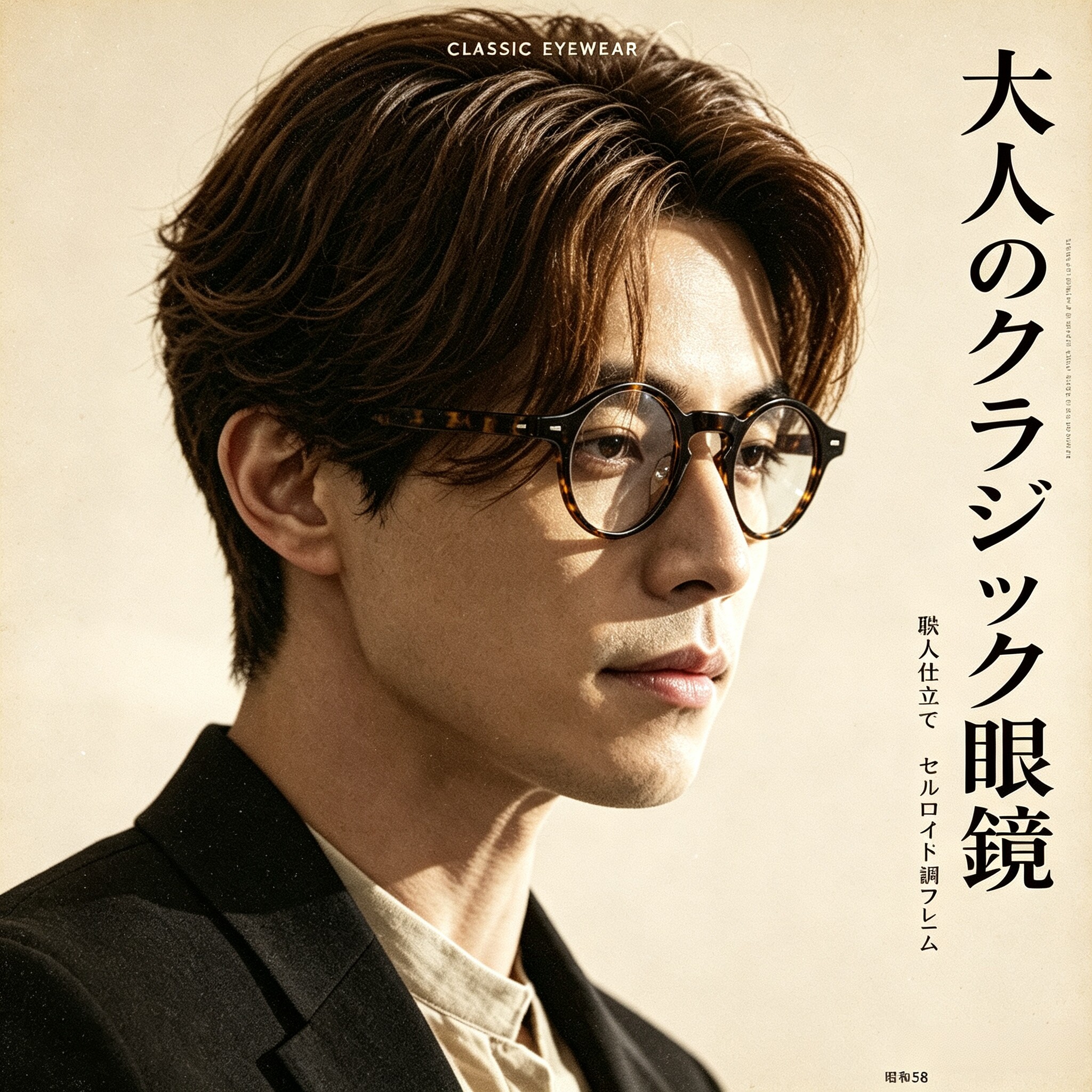 日本手制眼镜男532明星款大圆框复古唐草纹透明防蓝光近视镜架女