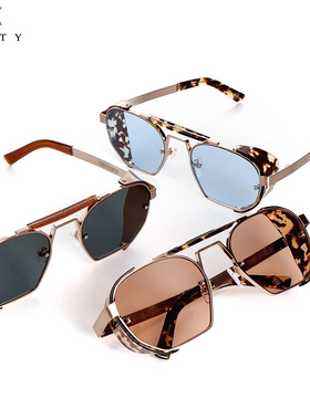 KHOTY大框板材复古男女uv400墨镜