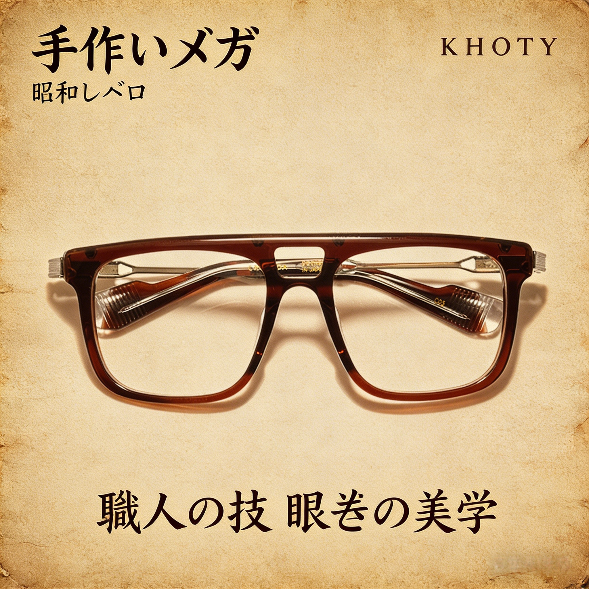 日本手制纯钛品质潮流大框眼镜KHOTY双梁板材大宽脸近视镜架男女