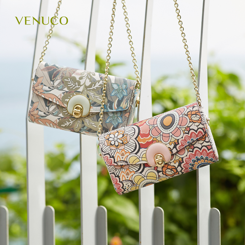 VENUCO包包2024新款秋冬通勤高级单肩斜挎包今年流行迷你链条包女
