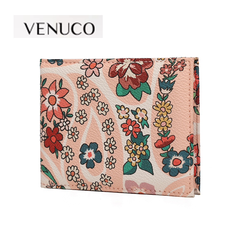 venuco卡包女式薄款零钱包女短款多功能驾驶证卡片迷你简约小钱包