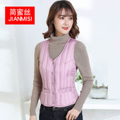 羽绒马甲女短款 背心内穿修身 轻薄打底贴身羽绒服内胆冬