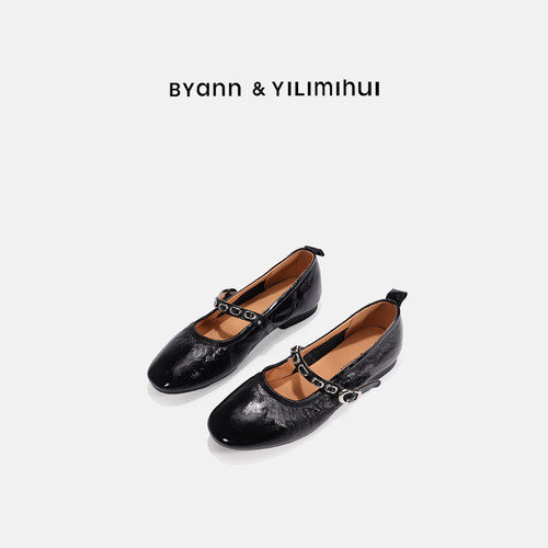 【静静老板娘】单鞋薄款女鞋漆皮低跟春季浅口秋季皮鞋冬季106881