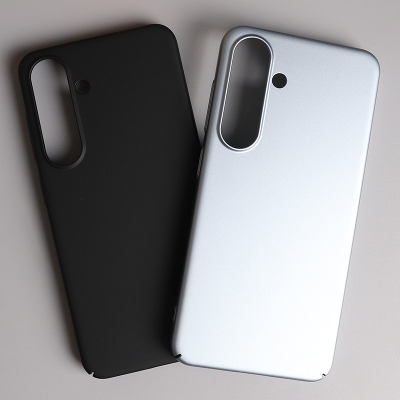 磨砂金属漆适用三星S24+手机壳S23ultra轻薄S22ultra硬壳S21FE男女简约S20全包防摔保护套S10+5G古董白款商务