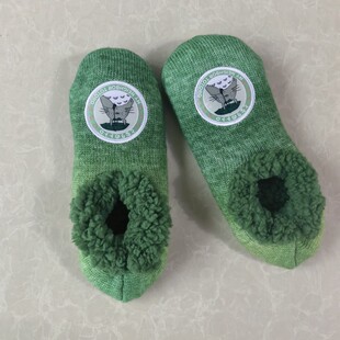 可爱居家毛绒棉袜室内防滑软底保暖懒人鞋室内地板袜毛线袜子暖脚