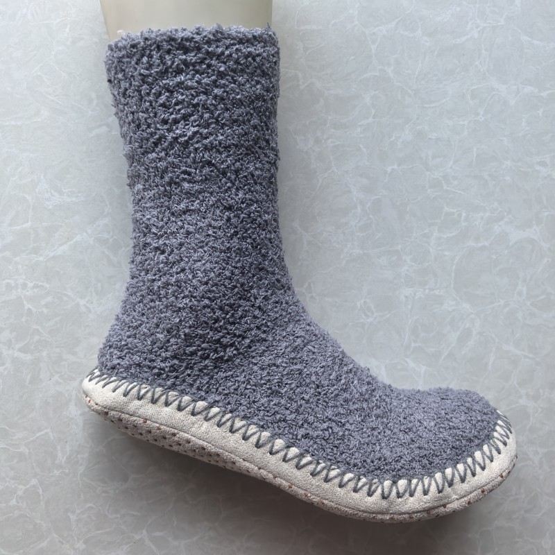 男士秋冬珊瑚绒居家地板袜暖脚袜