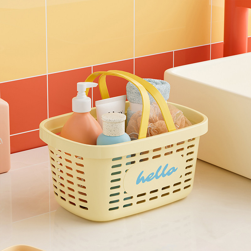 手提洗澡篮子塑料卫生间浴室洗漱用品沥水收纳筐镂空大敞口置物篮,收纳整理,其他收纳篮,淘宝优惠券,粉丝福利购,淘宝优惠卷
