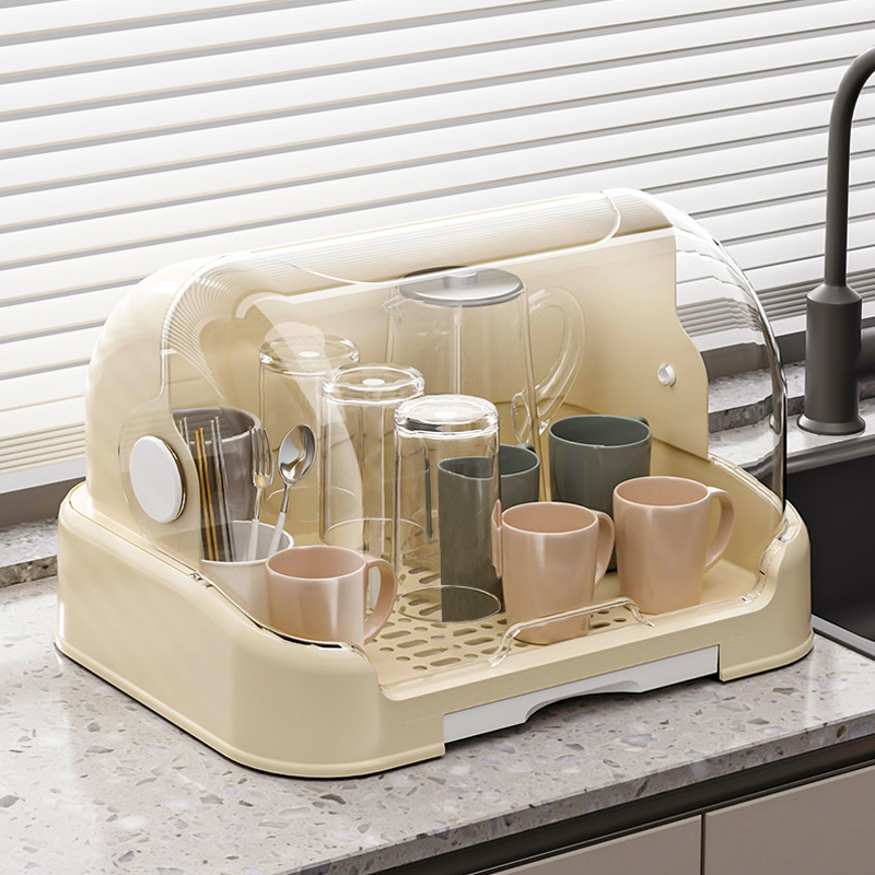 防尘沥水杯子收纳盒奶瓶储物箱
