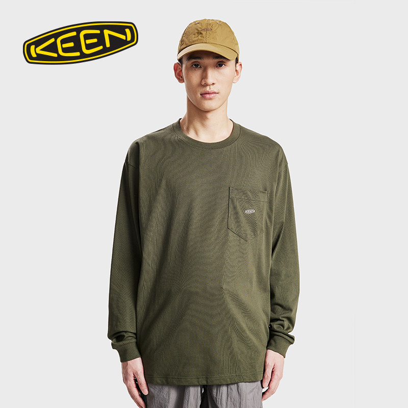 KEEN官方 户外男士户外湖德雪山图案长袖口袋T恤圆领上衣,户外/登山/野营/旅行用品,户外休闲衣,淘宝优惠券,粉丝福利购,淘宝优惠卷