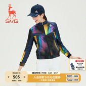 印花夹克外套拉链立领运动风衣套装 时尚 上衣女 春季 SVG高尔夫女装