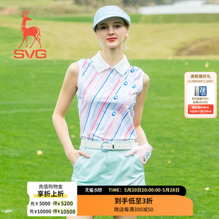 POLO领出街无袖 针织T恤衫 女春夏新品 SVG高尔夫服装 GJ0TK133