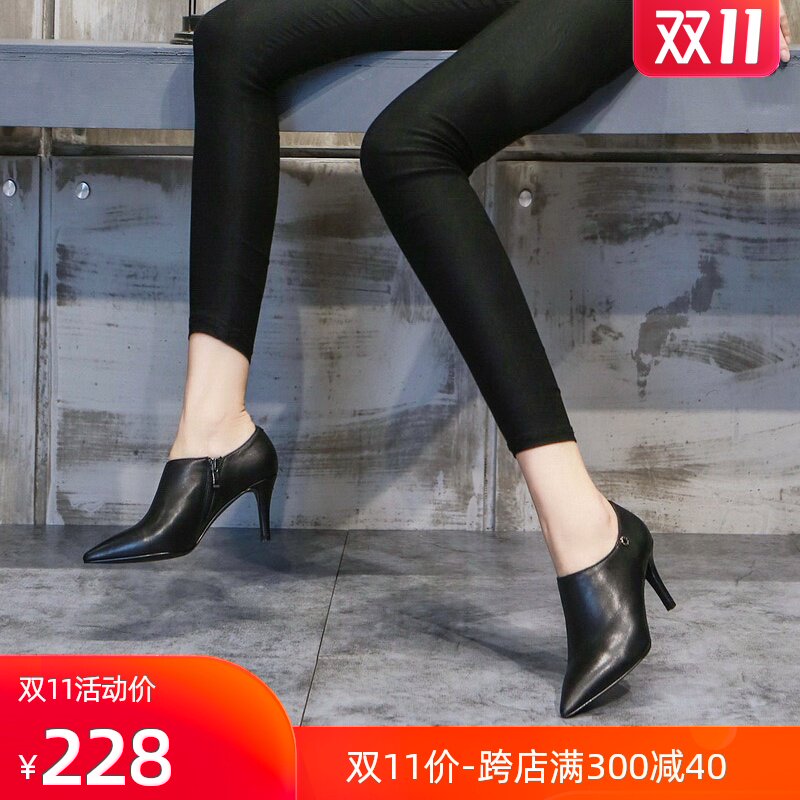 單鞋女2020春秋季新款黑色高跟鞋尖頭女鞋時尚工作鞋細跟女皮鞋在類目 女鞋, 低幫鞋中 - 來自Buy2taobao.com提供專業的淘寶代購服務