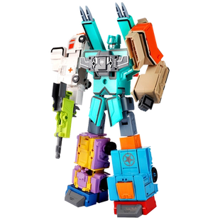 数字变形机器人玩具儿童4小男孩8合体7益智3五6岁星变战神套装