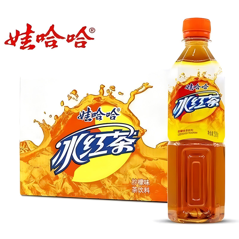 娃哈哈冰红茶500g*16瓶冰红茶饮料夏季解渴饮品红茶整箱