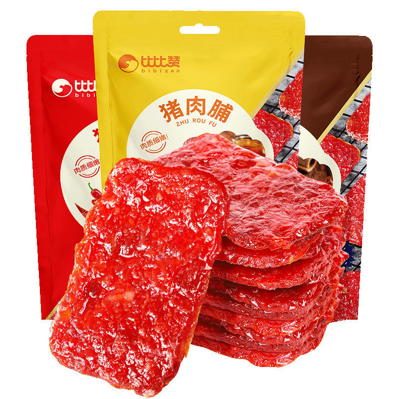 比比赞_高蛋白猪肉脯_真空包装