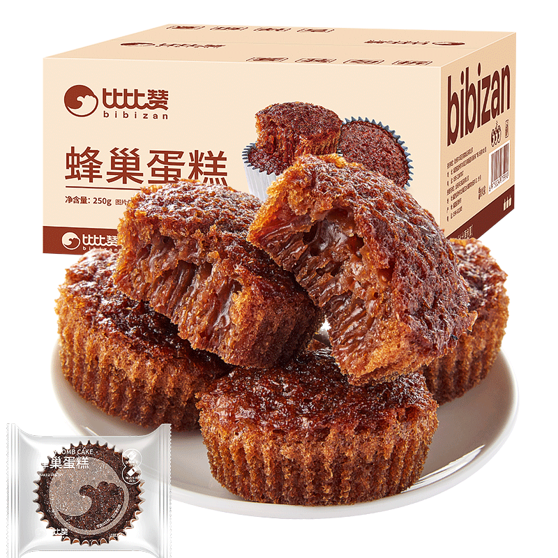 比比赞蜂巢蛋糕添加≥7%蜂蜜