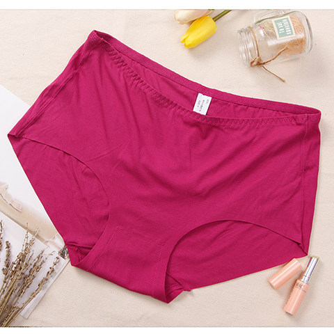 大码内裤女款胖mm高腰莫代尔加大加肥胖mm200斤纯棉妈妈老人裤头