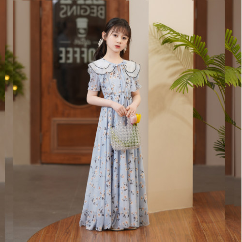 女童碎花连衣裙夏装雪纺公主裙