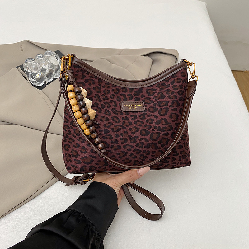复古豹纹腋下包女2025新款单肩包斜挎包高级感通勤百搭小众水桶包,箱包皮具/热销女包/男包,水桶包,淘宝优惠券,粉丝福利购,淘宝优惠卷