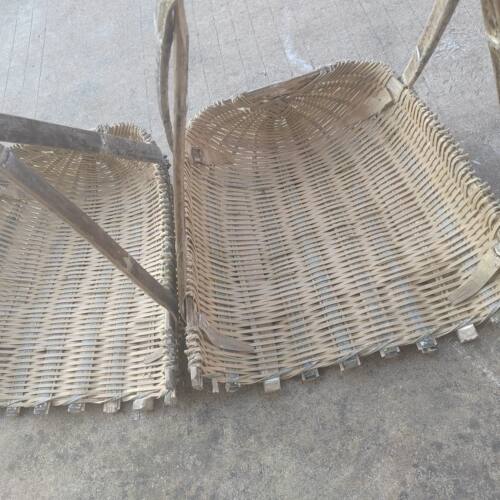 竹簸箕竹土箕竹制品纯手工编织挑东西专用工地用