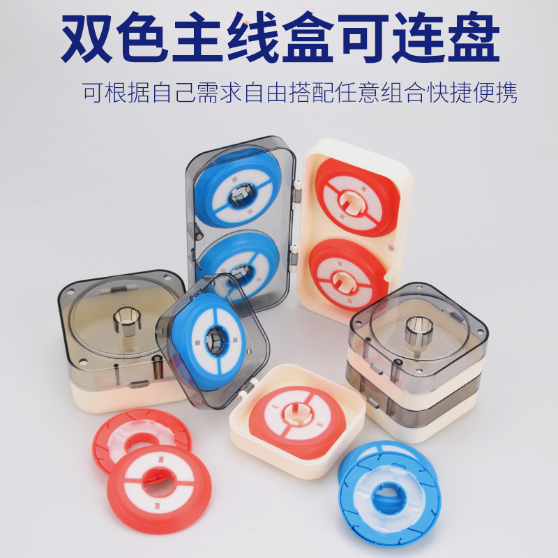 硅胶翻盖线轴主线盒大容量鱼线盒多功能大物线组盒钓鱼小配件盒子