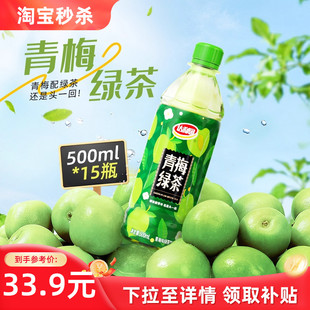 饮品露营果味饮料酸甜官方正品 夏季 15瓶 达利园青梅绿茶500ml