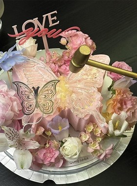 速发蝴蝶硅胶模烘唯美力式冰糖巧克法翻糖蛋糕具焙模具