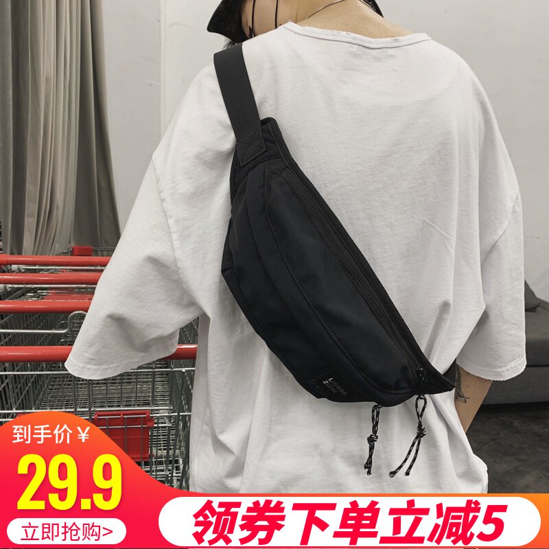 胸包男韩版ins潮牌运动学生单肩包休闲工装斜跨小背包女斜挎包男