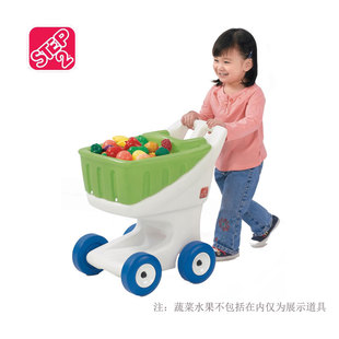 美国STEP2儿童漫步购物车仿真超市商场手推车男女孩过家家玩具车