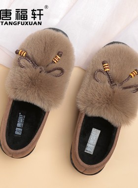 老北京布鞋冬季鞋妈妈豆豆鞋子平底豆豆鞋女2025秋冬加绒女鞋棉鞋